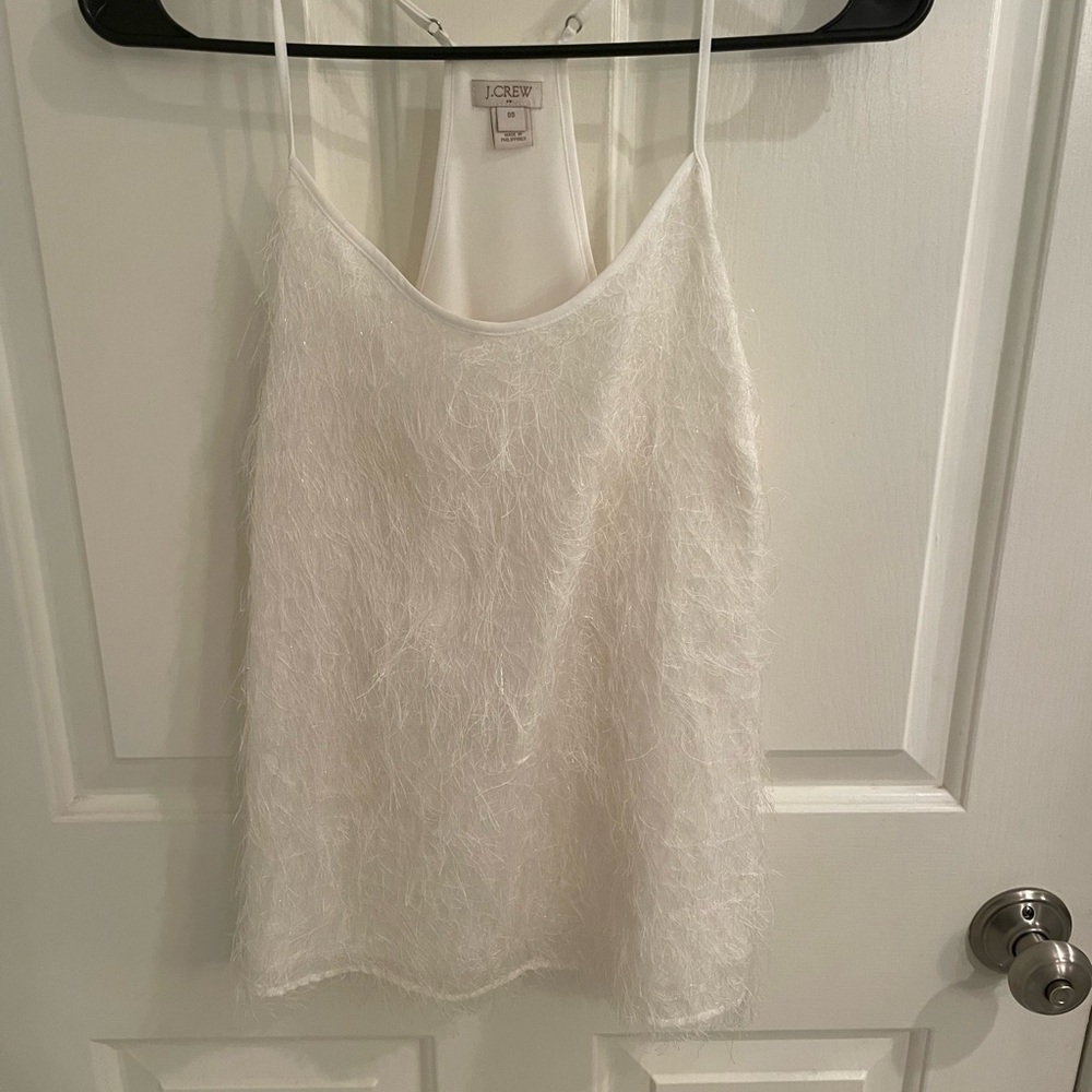 J. Crew Women's Cream Feathered Camisole